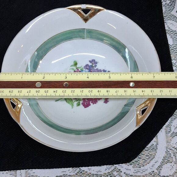 3 pc 14K Gold trim Porcelain Pitcher,bowl,& Plate,Vtg. - Picture 12 of 14